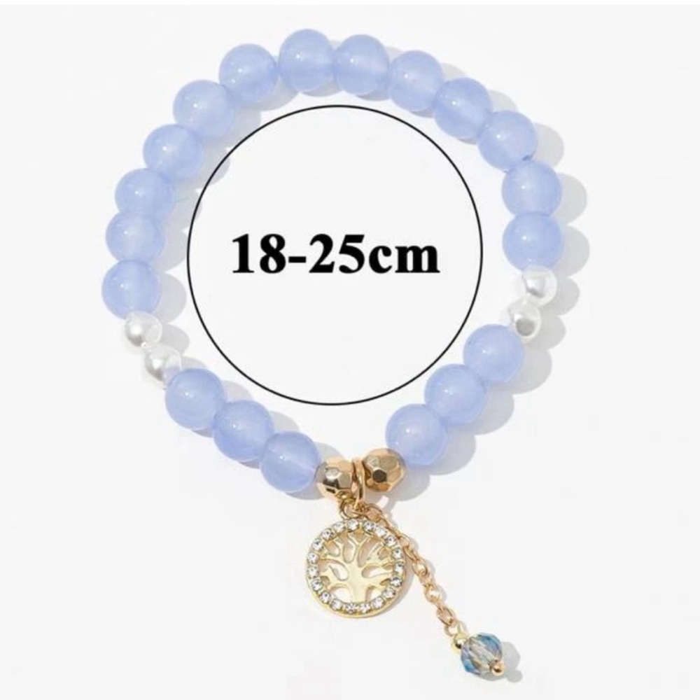 New Anthropologie Tree of Life Rhinestone Beaded Bracelet - Picture 3 of 3